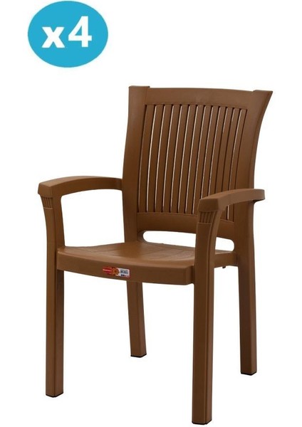 SY-2515 Elite Plastik Bahçe Koltuk Sandalye 4'lü Set