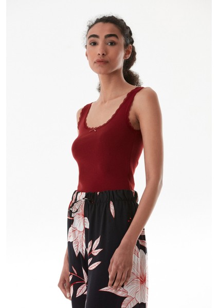 Basic Dantelli Askılı Body
