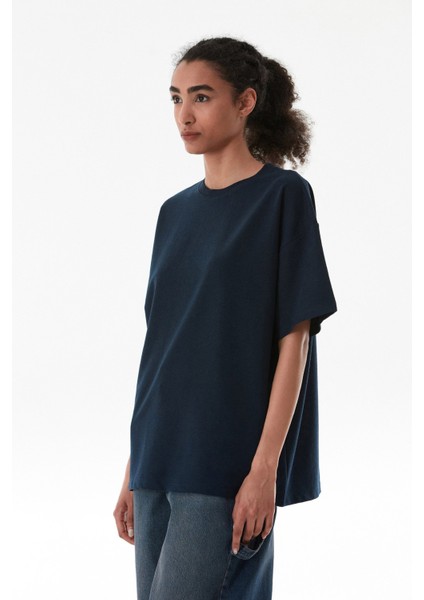 Basic Bisiklet Yaka Oversize Tişört fırsatları