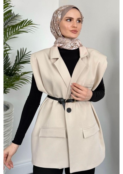 Willa Kemerli Vatkalı Yelek Taş