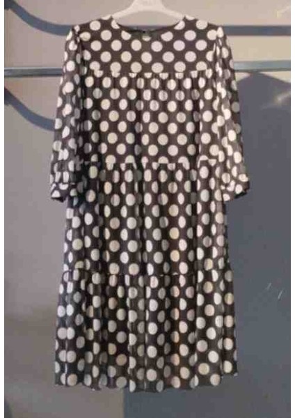 Puantiyeli Içi Astarlı Tül Elbise