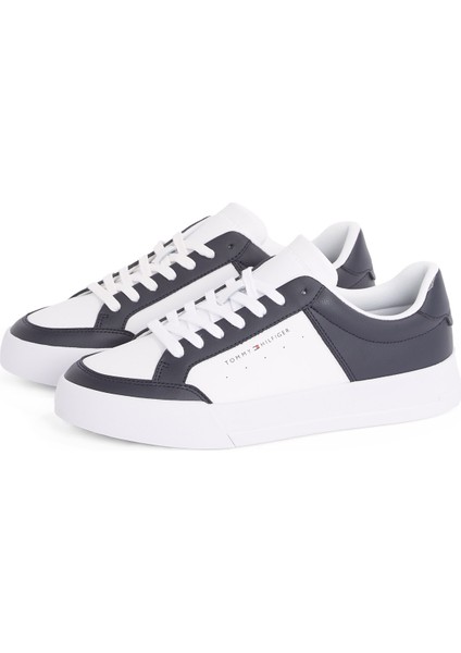 Beyaz - Lacivert Erkek Sneaker Th Court Mıx Lth modelleri