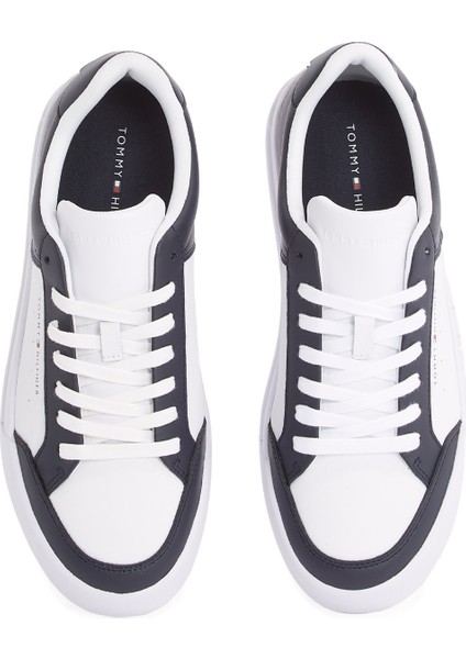Beyaz - Lacivert Erkek Sneaker Th Court Mıx Lth fırsatları