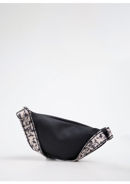 Siyah Kadın Bel Çantası Strap-Dove