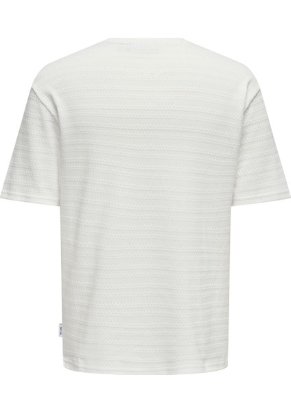 O Yaka Düz Beyaz Erkek T-Shirt Onsgıvo Reg 12 Ss Crew Knıt Noos fiyatları