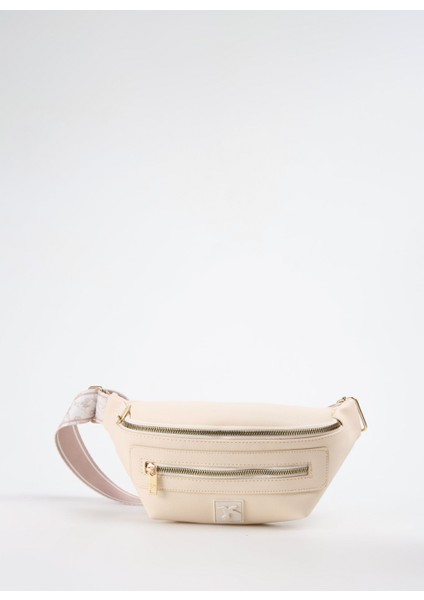 Bej Kadın Bel Çantası Strap-Dove