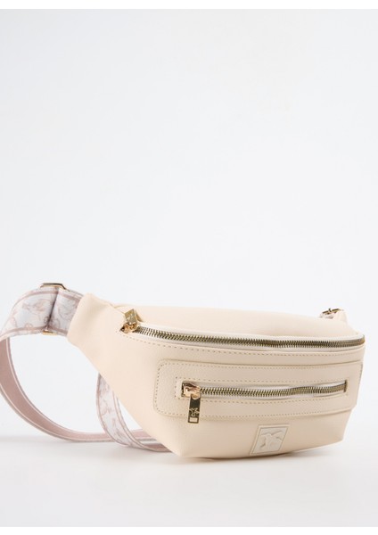 Bej Kadın Bel Çantası Strap-Dove