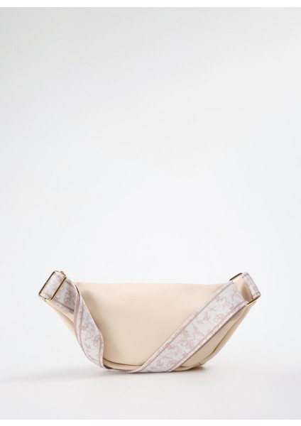 Bej Kadın Bel Çantası Strap-Dove