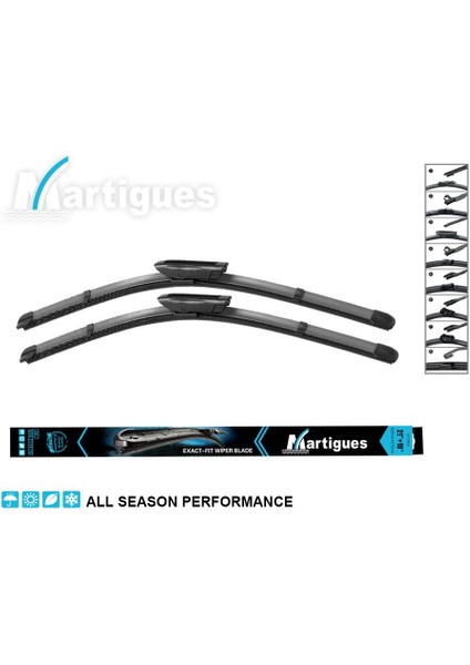 Silecek Süpürgesi 600/400 mm Aerotwın Cıtroen-Peugeot-Renault (Geçmeli)