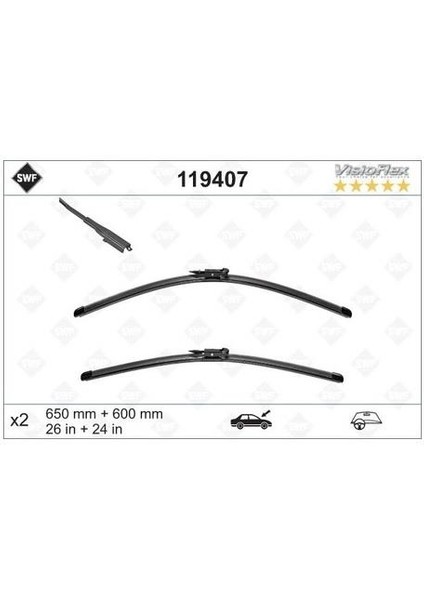 SİLECEK SÜPÜRGESİ 650/600 MM AEROTWIN AUDI Q7/MERCEDES SPRINTER/ VW CRAFTER