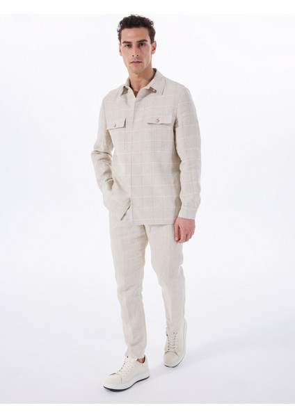 Vizon Erkek Regular Fit Kareli %100 Keten Ceket FC5SM-CKT 2561 modelleri