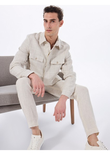 Vizon Erkek Regular Fit Kareli %100 Keten Ceket FC5SM-CKT 2561 fırsatları