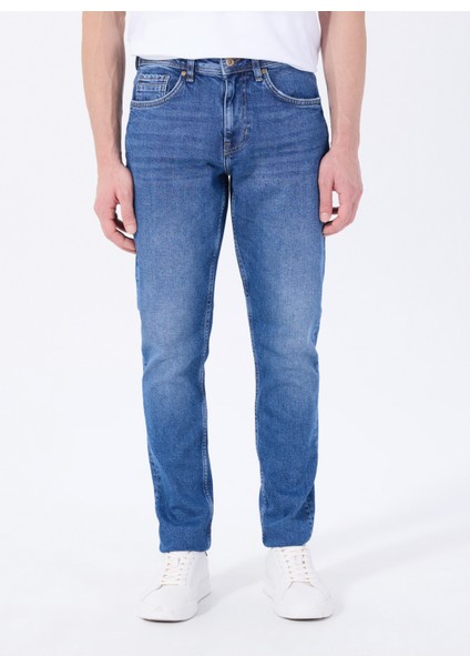 Orta Bel Slim Fit Lacivert Erkek Denim Pantolon Vegas Slım - 1175 modelleri