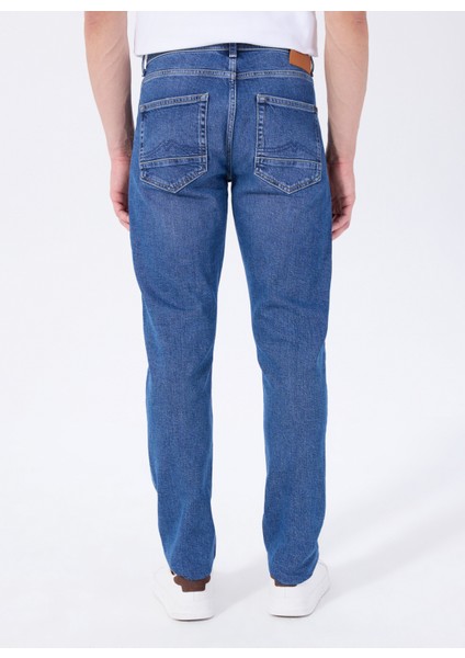 Orta Bel Slim Fit Lacivert Erkek Denim Pantolon Vegas Slım - 1175 fırsatları