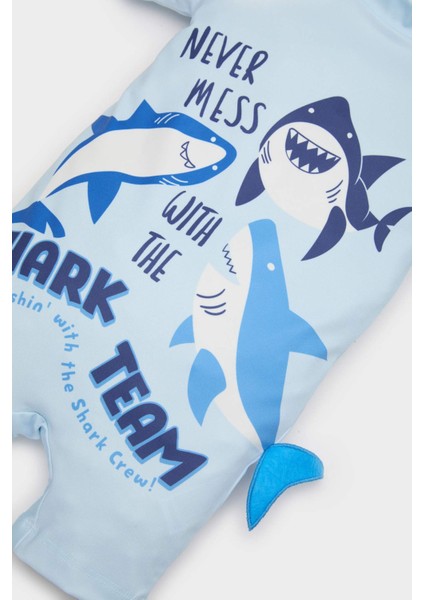 Erkek Bebek Köpek Balığı Desenli Mayo E3356A525SM