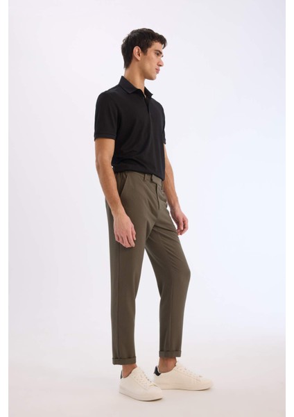 Jogger Fermuarlı Paça Yazlık Kumaş Pantolon E4779AX25SM