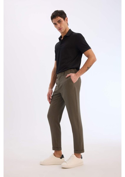 Jogger Fermuarlı Paça Yazlık Kumaş Pantolon E4779AX25SM