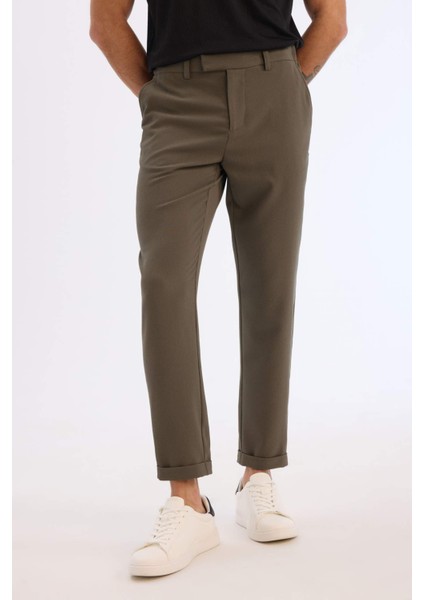 Jogger Fermuarlı Paça Yazlık Kumaş Pantolon E4779AX25SM