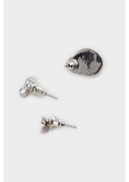Kadın Eskitme 3'lü Silver Küpe E4529AXNS