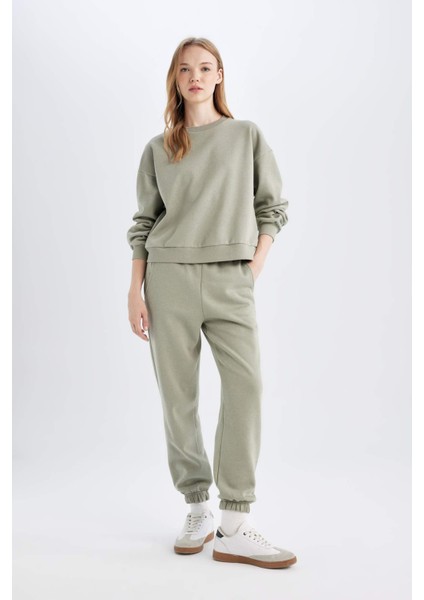 Regular Fit 2'li Takım Sweatshirt Beli Lastikli Jogger Eşofman Altı D8022AXNS modelleri