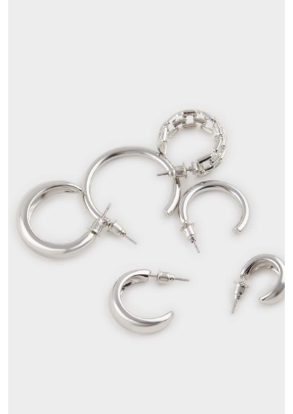 Kadın Eskitme 6'lı Silver Küpe E4568AXNS modelleri