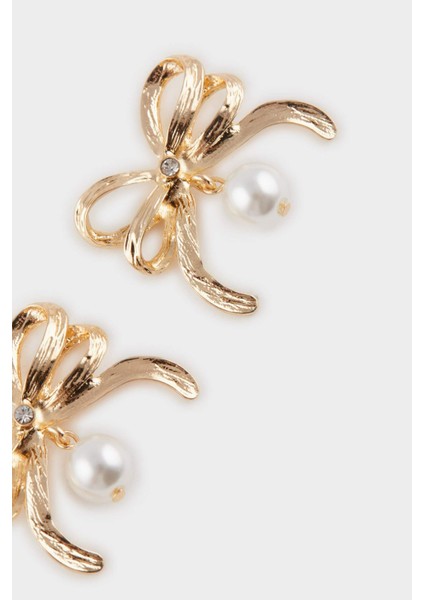 Kadın Kurdele İncili Gold Küpe E6732AXNS fiyatları