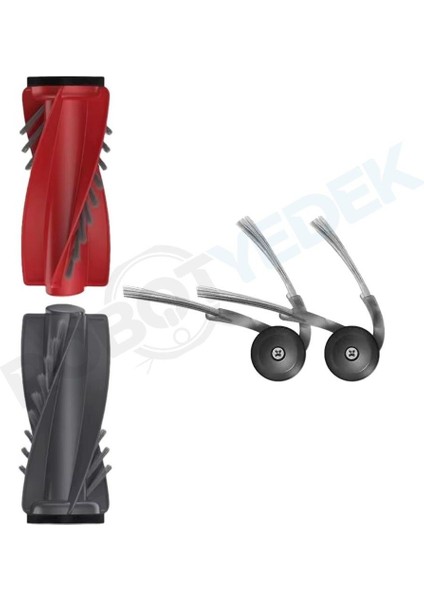 Roborock QRevo Curv QRevo C Uyumlu Ana Fırça ve Yan Fırça-3 Parça