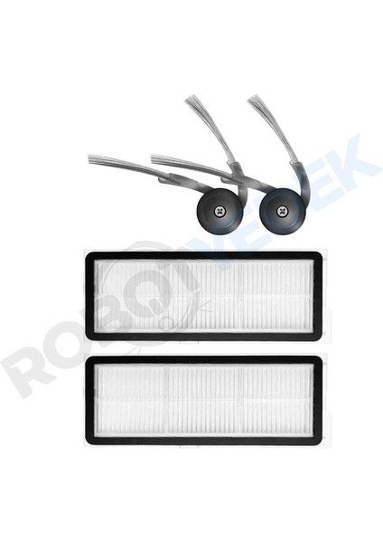 Roborock QRevo Curv QRevo C Uyumlu Hepa Filtre ve Yan Fırça-4 Parça