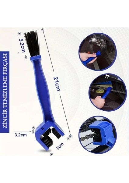 Motorsiklet Bisiklet Zinciri Temizleme Fırçası Çift Taraflı modelleri