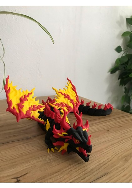 3D Yazıcı Üretimi Hareketli Ejderha Figürü 43 cm