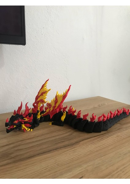 3D Yazıcı Üretimi Hareketli Ejderha Figürü 43 cm fiyatları