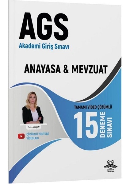Yeni Müfredat Meb-Ags Anayasa ve Mevzuat 15 Deneme Çözümlü - Zehra Yalçın Yeni Müfredat Yayınları