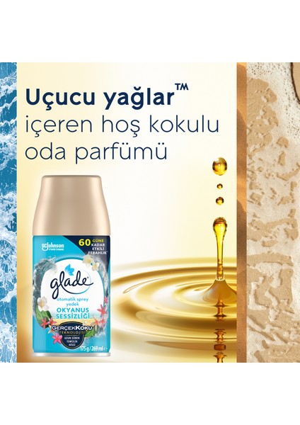 Otomatik Sprey Koku Makinesi + Yedek Oda Kokusu 269 ml - Okyanus Sessizliği