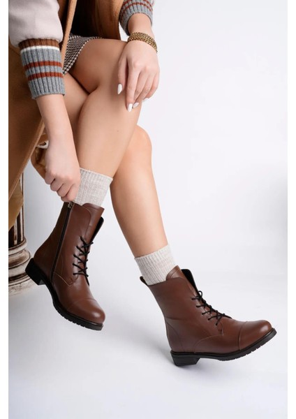 Hakiki Deri Kadın Deri Bot TRC49-2734