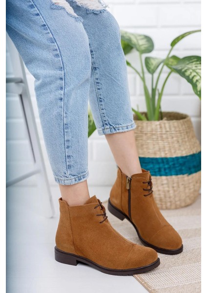 Tarçın Hakiki Deri Kadın Deri Bot TRC49-2733