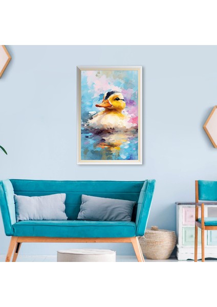 3'lü Ördek Desenli Painting Foreks Tablo