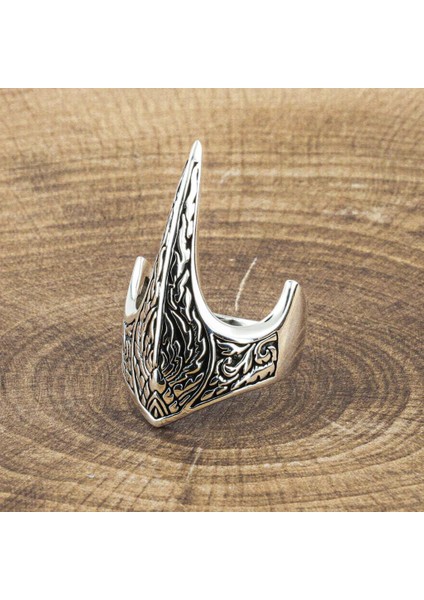 925 Ayar Gümüş Özel Tasarım Okçu Zihgir Yüzüğü fiyatları