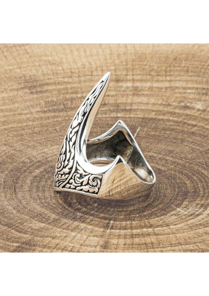 925 Ayar Gümüş Özel Tasarım Okçu Zihgir Yüzüğü modelleri