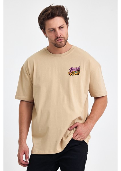 Good Vibes Baskılı Oversize Tişört fiyatları