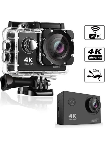 Blue Inter Act-02 Kumandalı Aksiyon Kamera Pro Ultra Hd 4K LCD Ekran Su Geçirmez