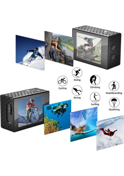 Blue Inter Act-02 Kumandalı Aksiyon Kamera Pro Ultra Hd 4K LCD Ekran Su Geçirmez fiyatları