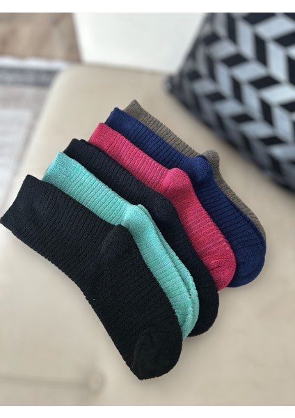 Kışlık Peluş Soket Çorap 6 'lı