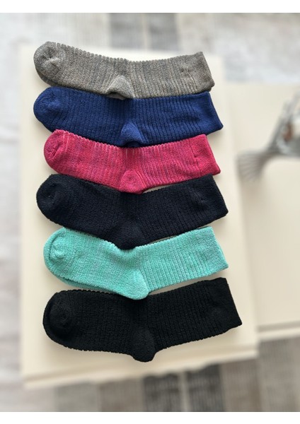 Kışlık Peluş Soket Çorap 6 'lı