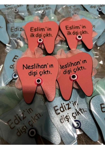 Ahşap Magnet 20 Adet Diş Buğdayı Diş Partisi Yenidoğan Doğum Günü fiyatları