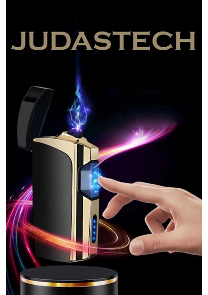 K12 USB Şarjlı 4 Arc Dokunmatik Sensörlü Alevsiz Çakmak -New Style