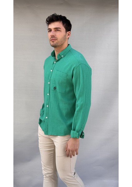 Cepli Keten Oversize Gömlek fırsatları