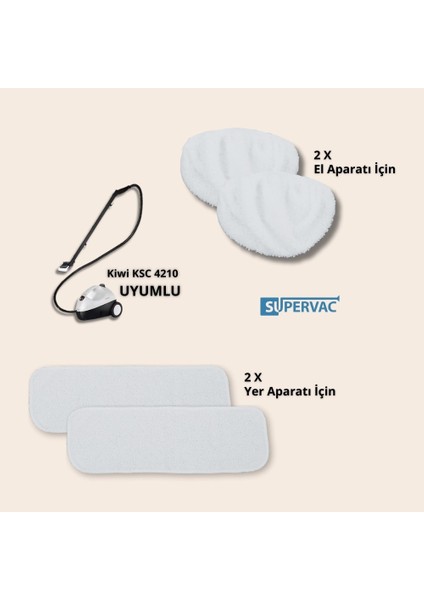 Buharlı Temizlik Makinesi Mop Seti, Kiwi Ksc 4255, En Sıga Whl 603 ile Uyumlu fiyatları