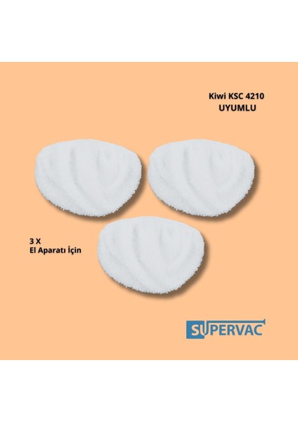Kiwi Ksc 4210 Çok Fonksiyonlu Buharlı Temizleyici ile Uyumlu Cam Bezi 3'lü fırsatları