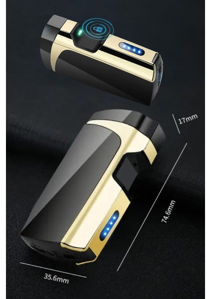 K12 USB Şarjlı 4 Arc Dokunmatik Sensörlü Alevsiz Çakmak -New Style