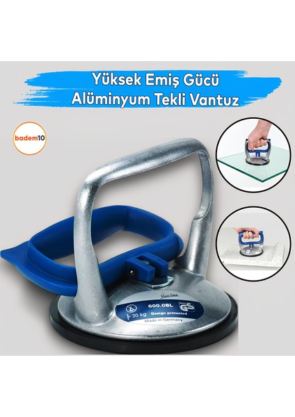 Ithal Vantuz Cam Vantuzu Vantus Vakumlu Fayans Ahşap Tutucu Taşıma Araba Kaporta Göcük Çektirme Alüminyum